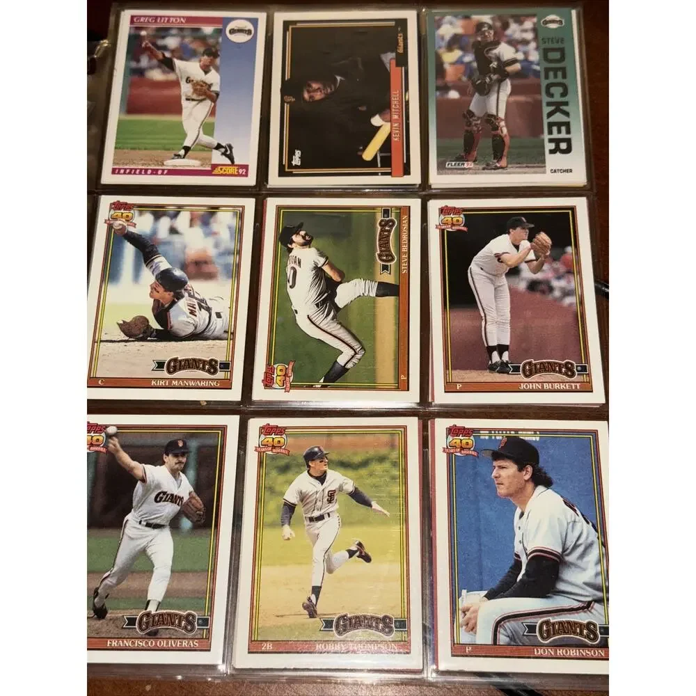 San Francisco Giants Baseball Cards Barry Bonds Gary Carter Will Clark tapp